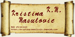 Kristina Mašulović vizit kartica